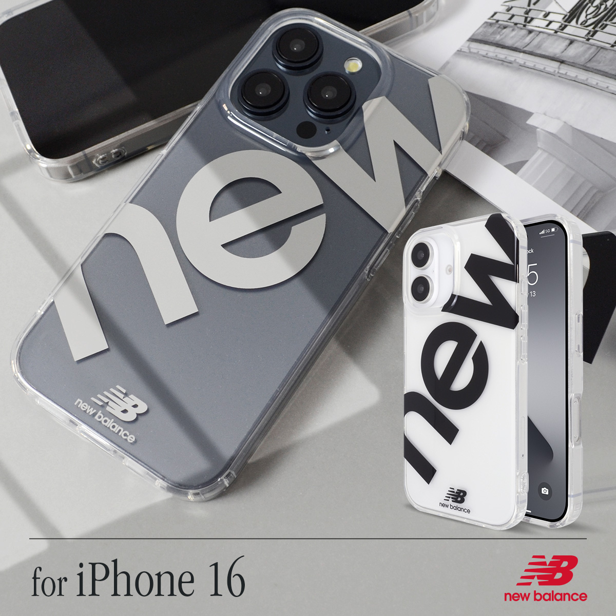 【在庫処分】iPhone 16 new balance [クリアケース/new]